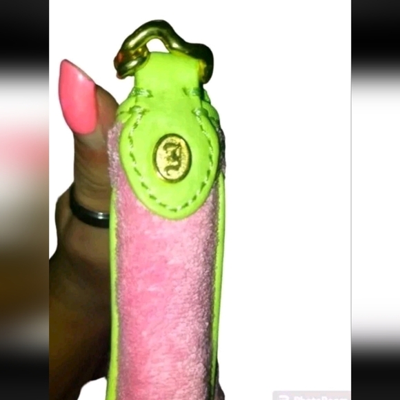 Juicy Couture Y2K Pink & Green Terry Scottie Dog Logo Mini Bag - Picture 9 of 13